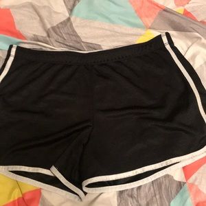 black mesh shorts